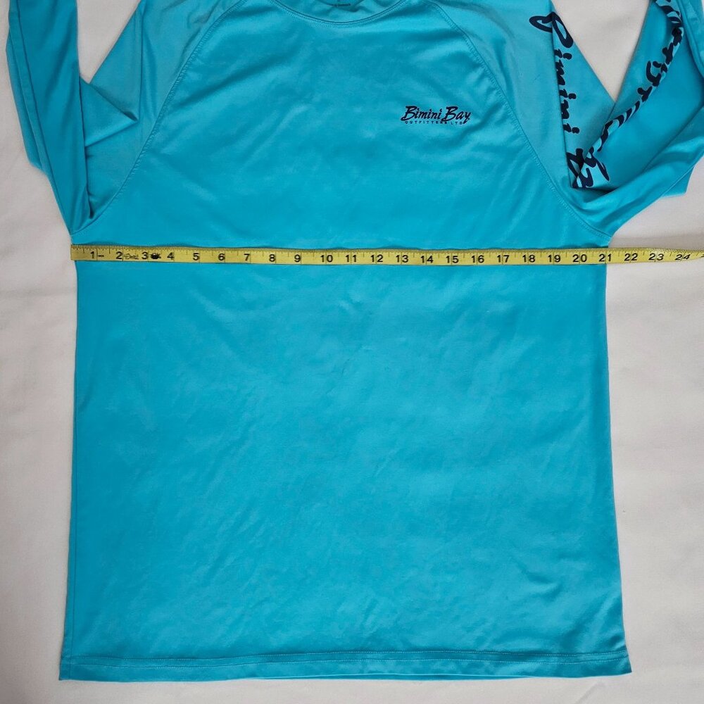 Bimini Bay Outfitters Dive Blue Hook M' Long Sleeve Performance Shirt Sz Medium - Picture 9 of 10